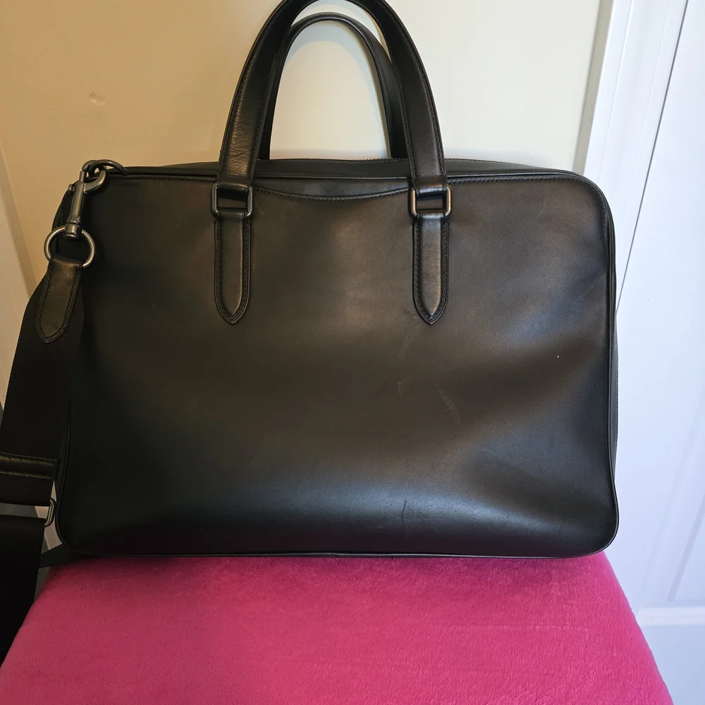 Coach Black Leather Men's Bag